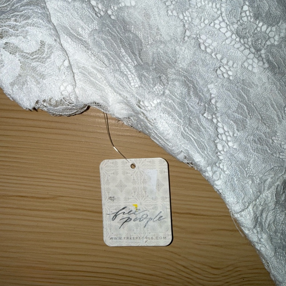 Free People NWT White Lace Midi Dress Size XS - Picture 6 of 9